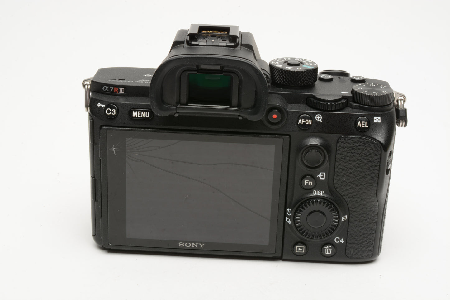 Sony A7R III Mirrorless Body, 16K Acts, Cracked screen, still great