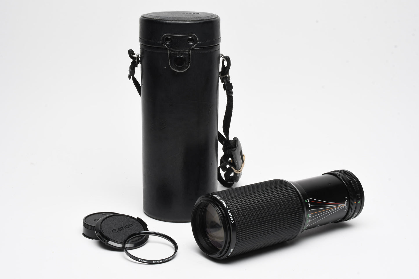 Canon 100-300mm f5.6 FD Zoom Lens, Case, Skylight Filter, Clean!