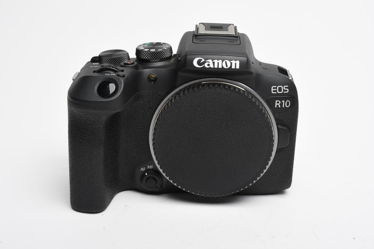 Canon EOS R10 Mirrorless Body w/Canon battery, charger, strap, ≤15,000 Acts