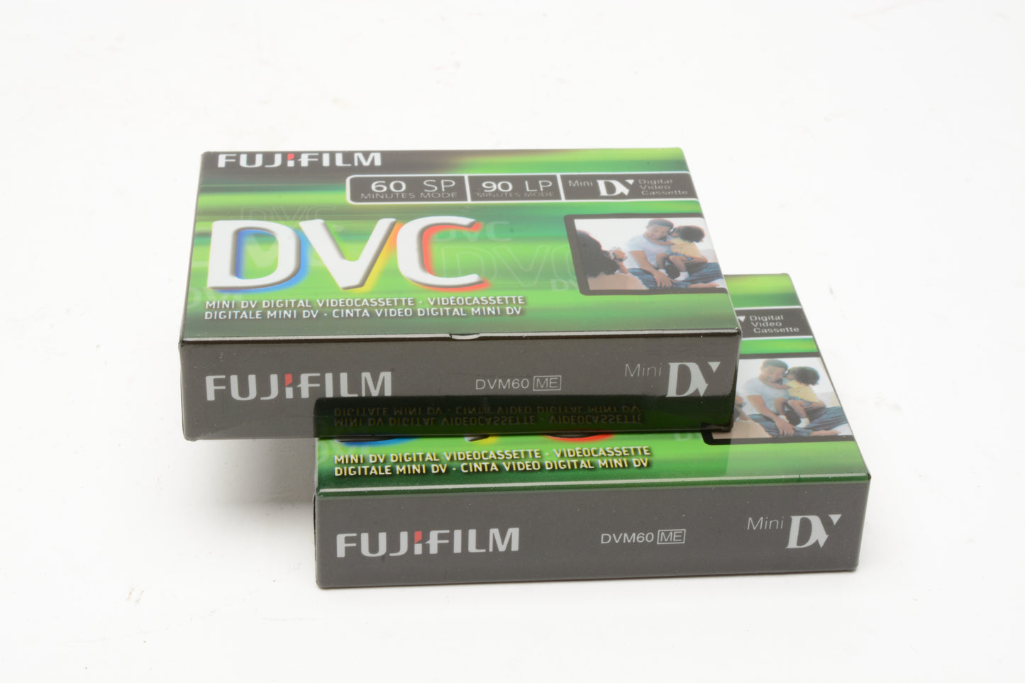 2x FujiFilm Mini DV Cassettes DVM60 New/Sealed