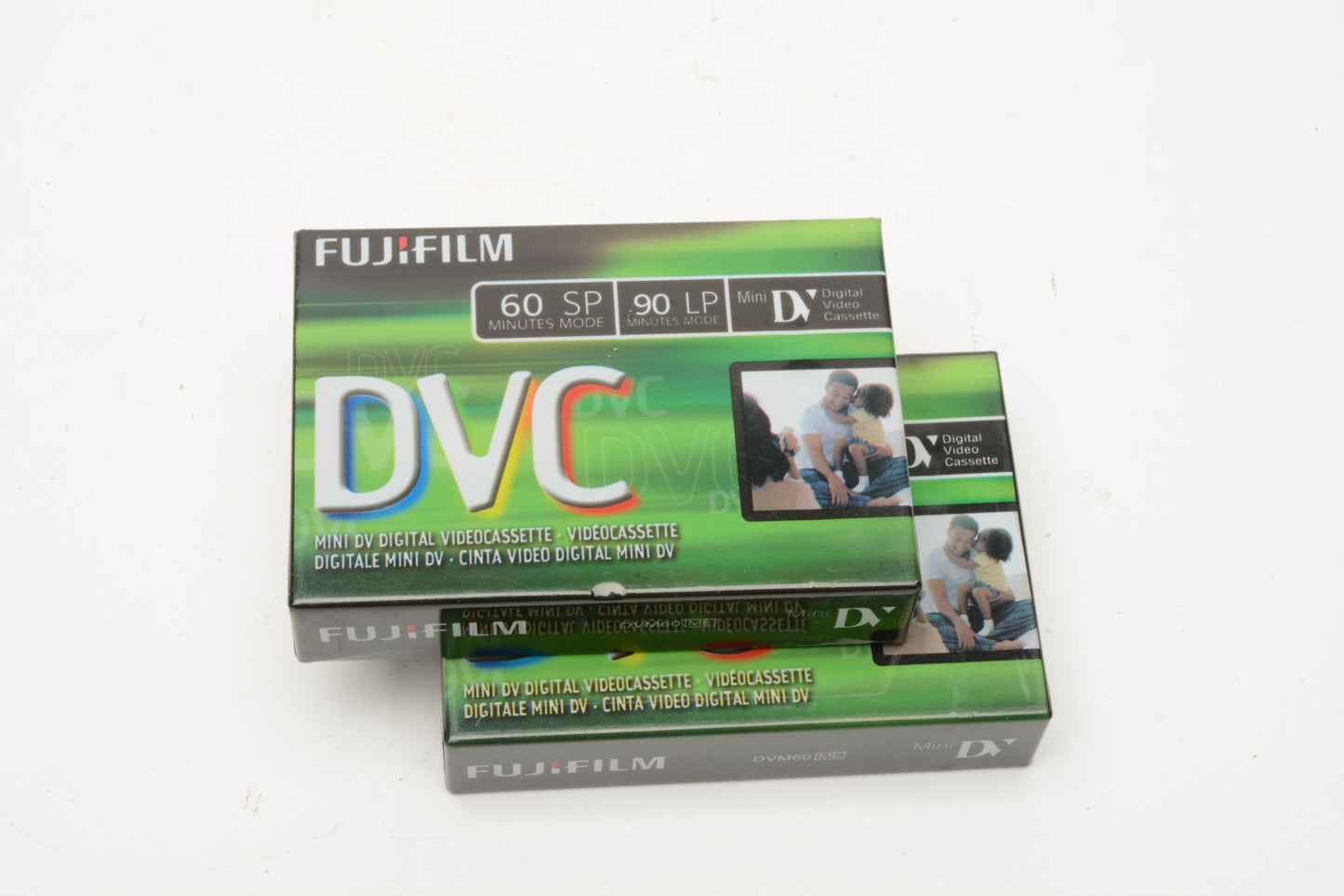 2x FujiFilm Mini DV Cassettes DVM60 New/Sealed