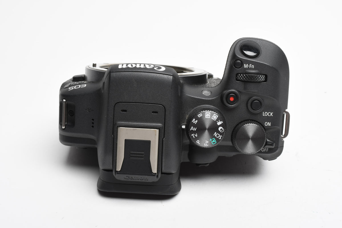 Canon EOS R10 Mirrorless Body w/Canon battery, charger, strap, ≤15,000 Acts