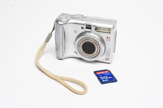 Canon Powershot A540 6MP Digital Point&Shoot Camera, strap, SD, Nice!