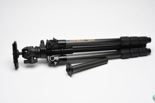 Hakuba Carbon fiber HG-6240C tripod w/matching Velbon PH-263QL head+