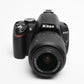 Nikon D3000 DSLR w/Nikkor AFS 18-55mm f3.5-5.6G VR Lens, Only 166 Acts