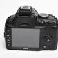 Nikon D3000 DSLR w/Nikkor AFS 18-55mm f3.5-5.6G VR Lens, Only 166 Acts