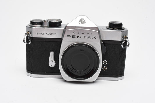 Pentax Spotmatic SP 1000 35mm SLR w/ cap, strap, new seals *FOR PARTS/REPAIR