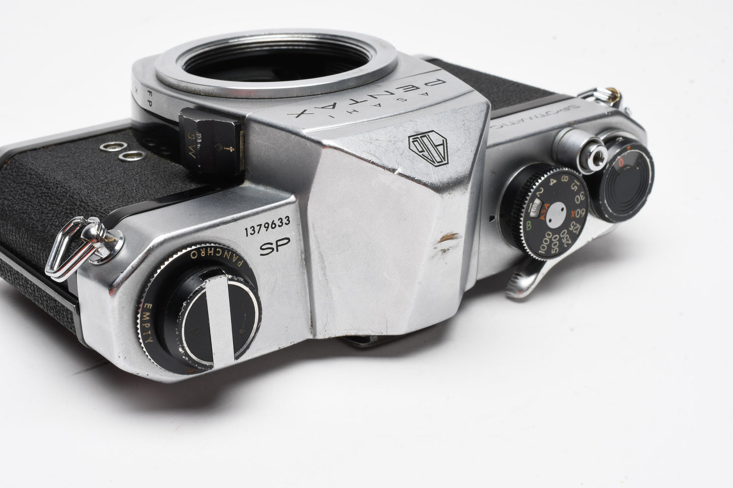 Pentax Spotmatic SP 1000 35mm SLR w/ cap, strap, new seals *FOR PARTS/REPAIR