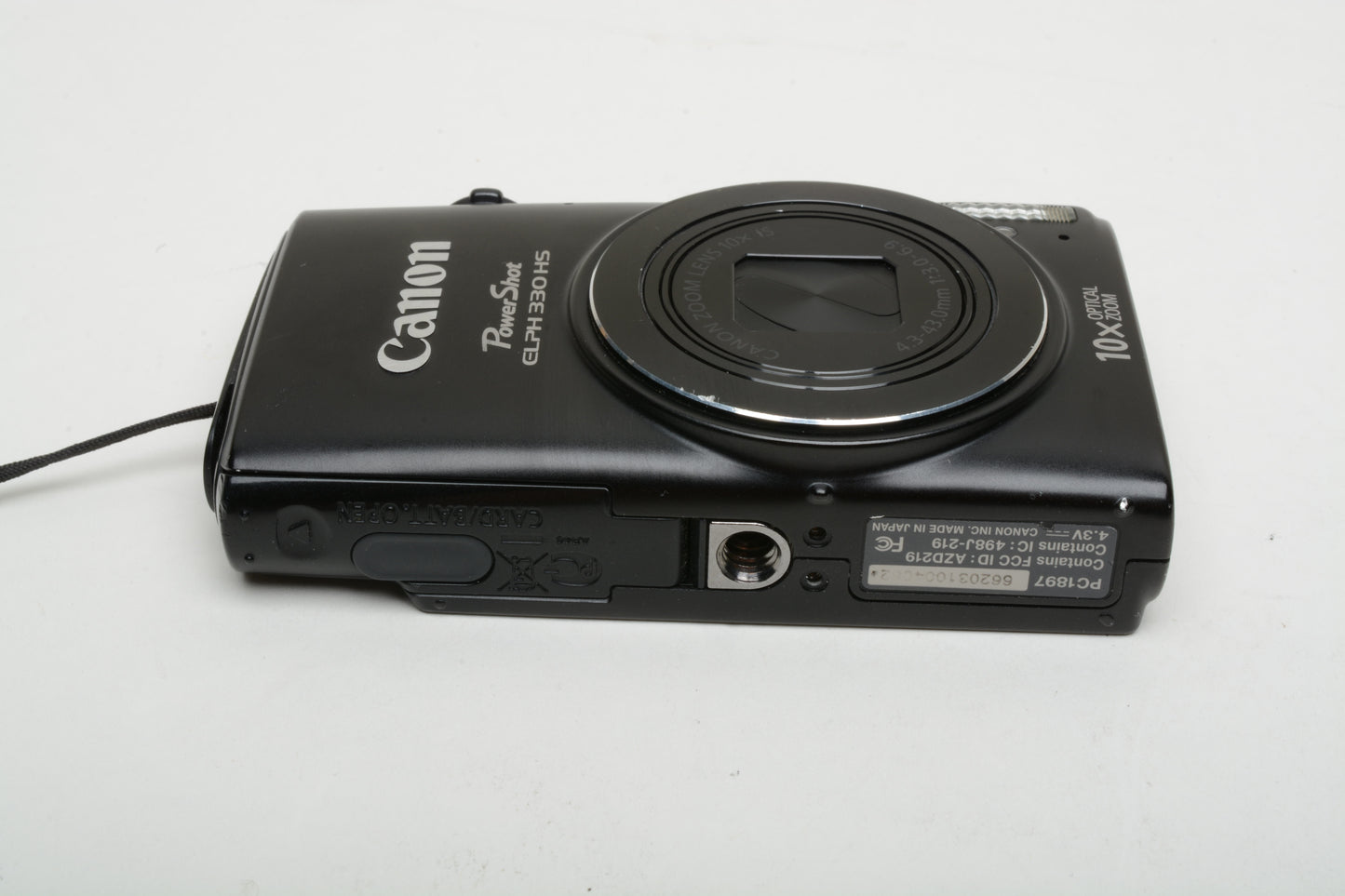 Canon Power Shot ELPH 330 HS 12.1MP Digital Point&Shoot, Works, scratched lens - Parts