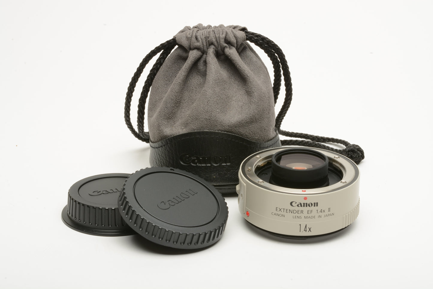 Canon Extender EF 1.4X II Teleconverter w/caps, pouch, very clean, USA barely used, Mint