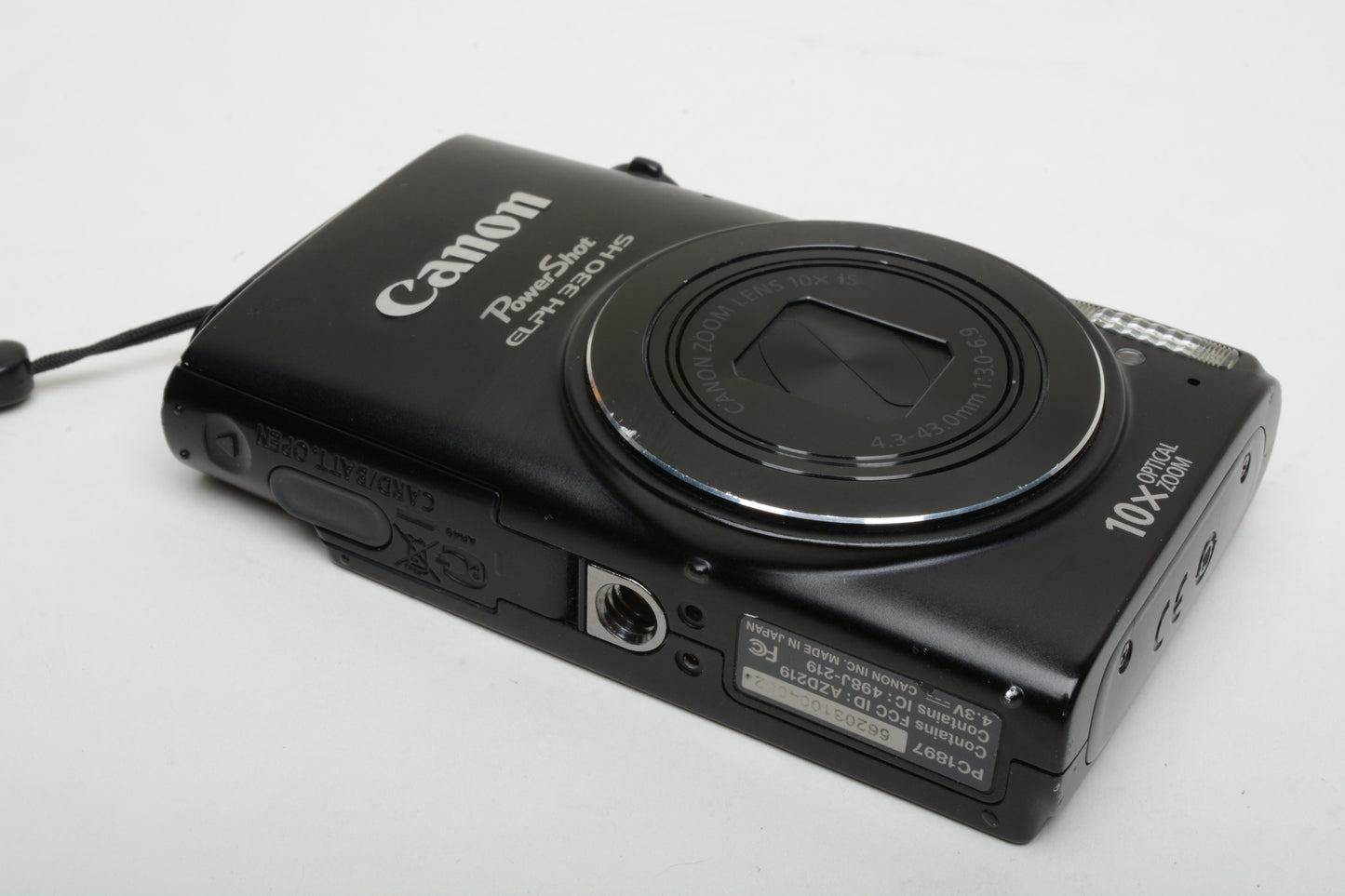 Canon Power Shot ELPH 330 HS 12.1MP Digital Point&Shoot, Works, scratched lens - Parts