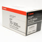 Canon EF 70-300mm f4-5.6 IS USM zoom lens, caps, hood, box, Mint-