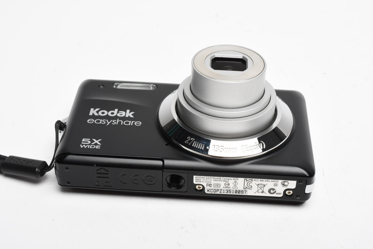 Kodak EasyShare M23 14MP Digital Point&Shoot camera (Black), Strap, Case, Nice