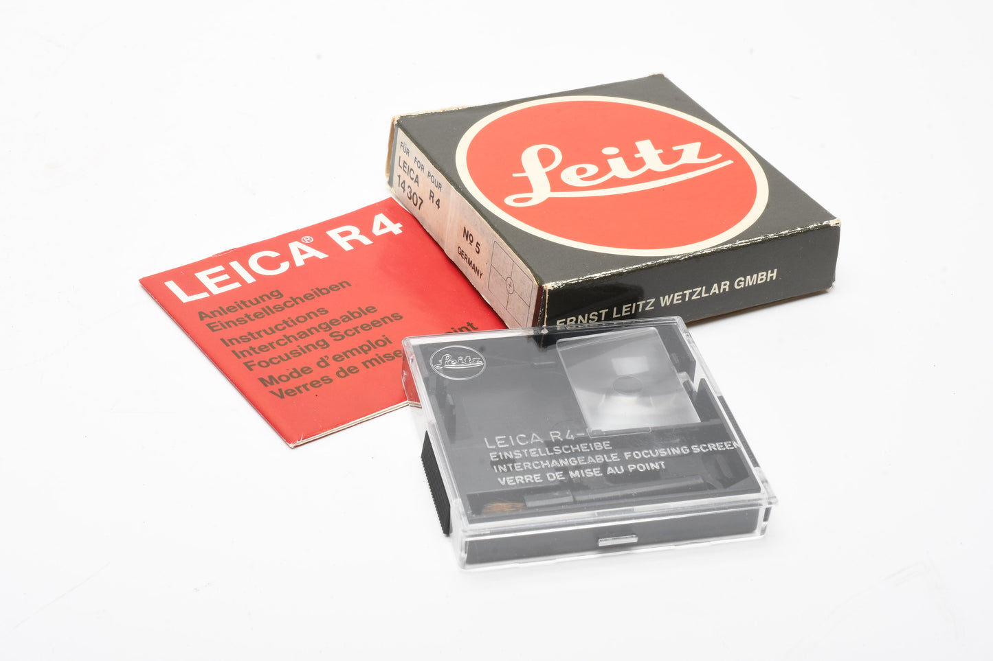 Leica 14307 focusing screen No. 5 w/Crosslines, Clean, Open box