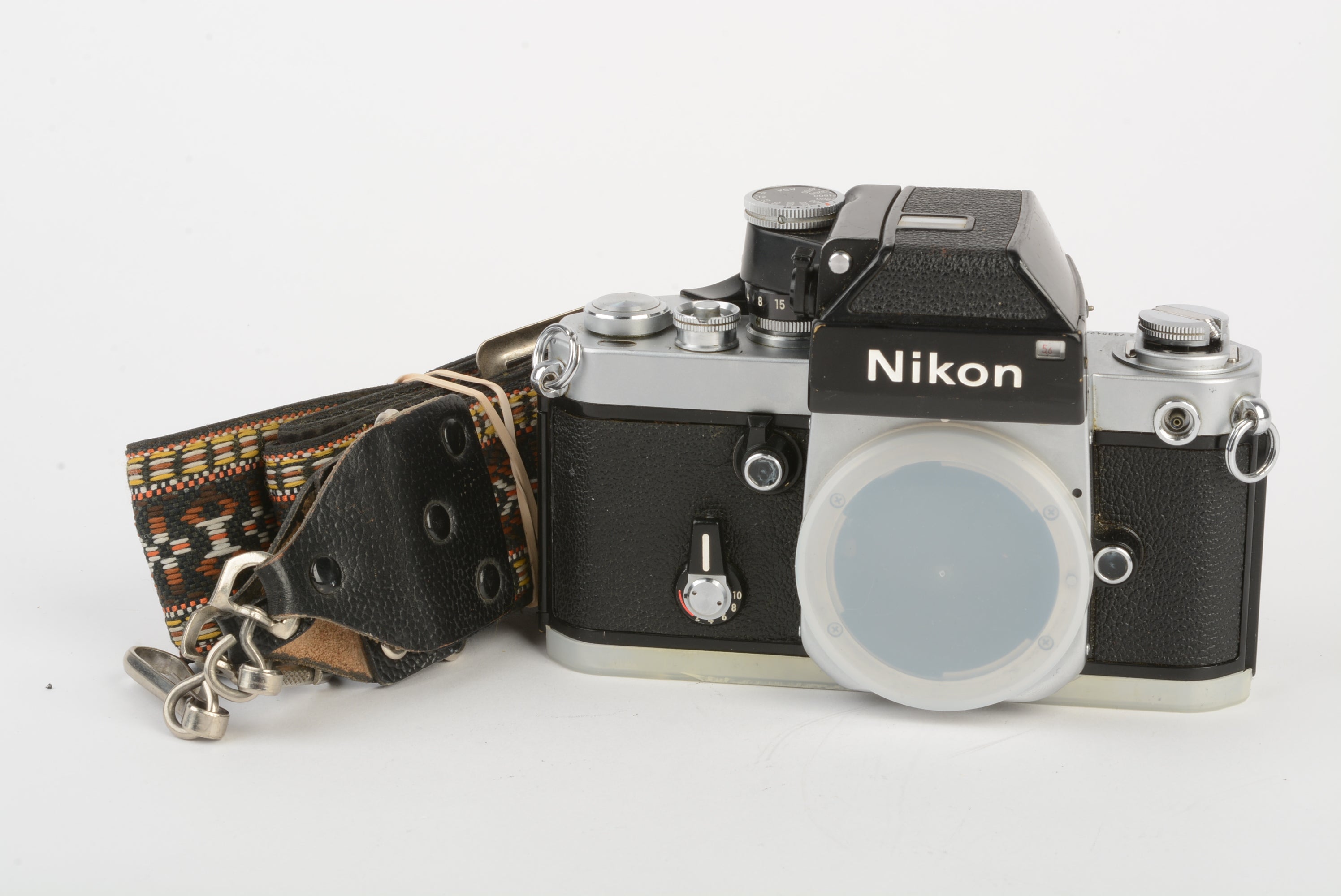 Nikon F2 Photomic 35mm SLR Film Camera Body w/DP-1 prism, strap, cap, new  seals, Nice!