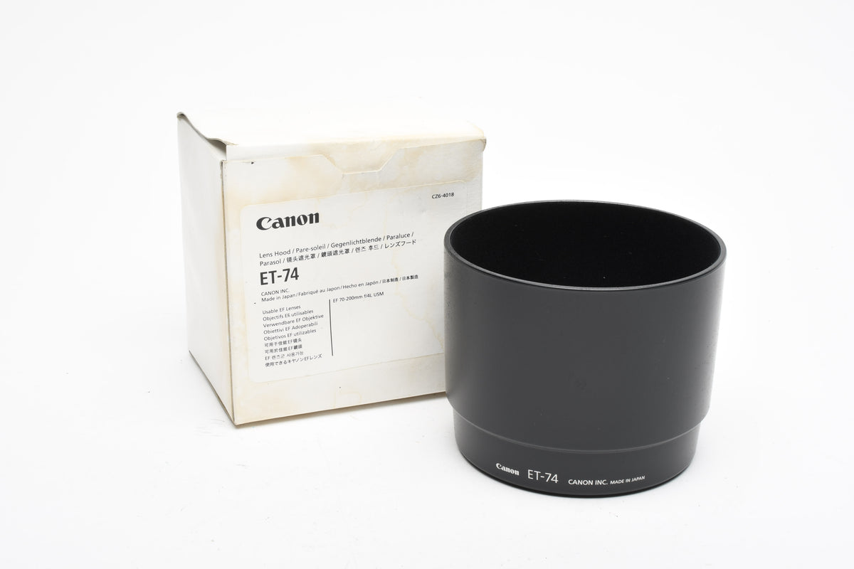 Canon ET-74 lens hood, NIB, Genuine