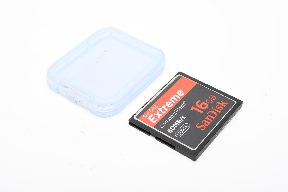 Sandisk Extreme 16GB 60 MB/s UDMA CF Card, Jewel Case, Formatted