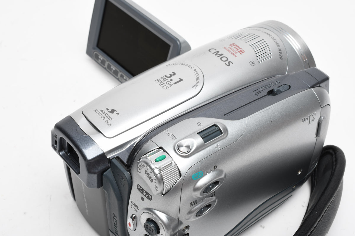 Canon HV20 Mini DV Camcorder, 2batts, AC/Charger, remote, Tested, Great!