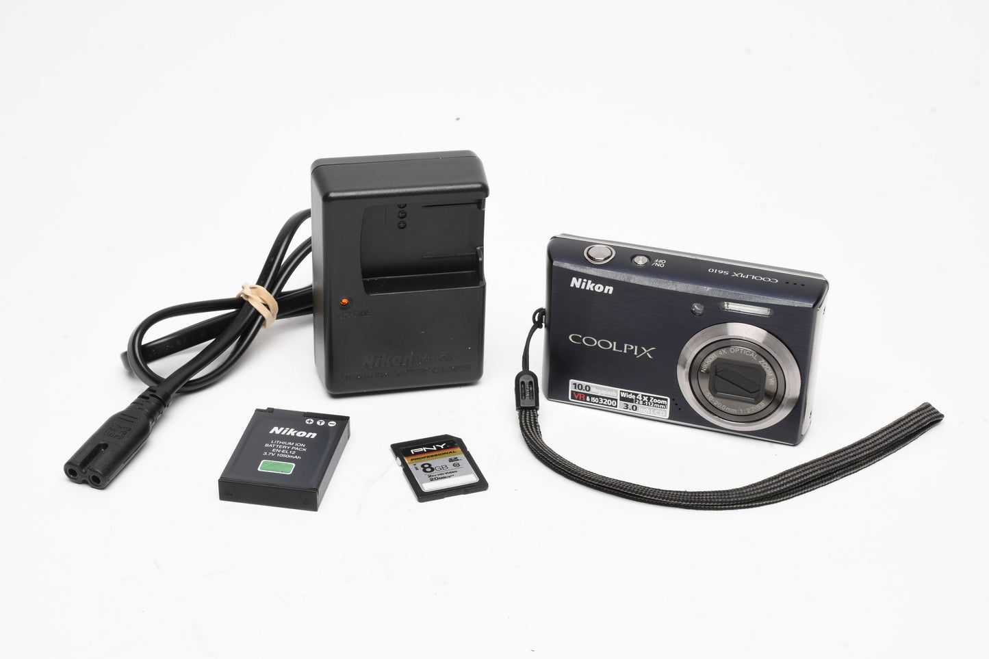 Nikon Coolpix S610 10MP Digital Point&Shoot (Dark Purple) w/battery&charger