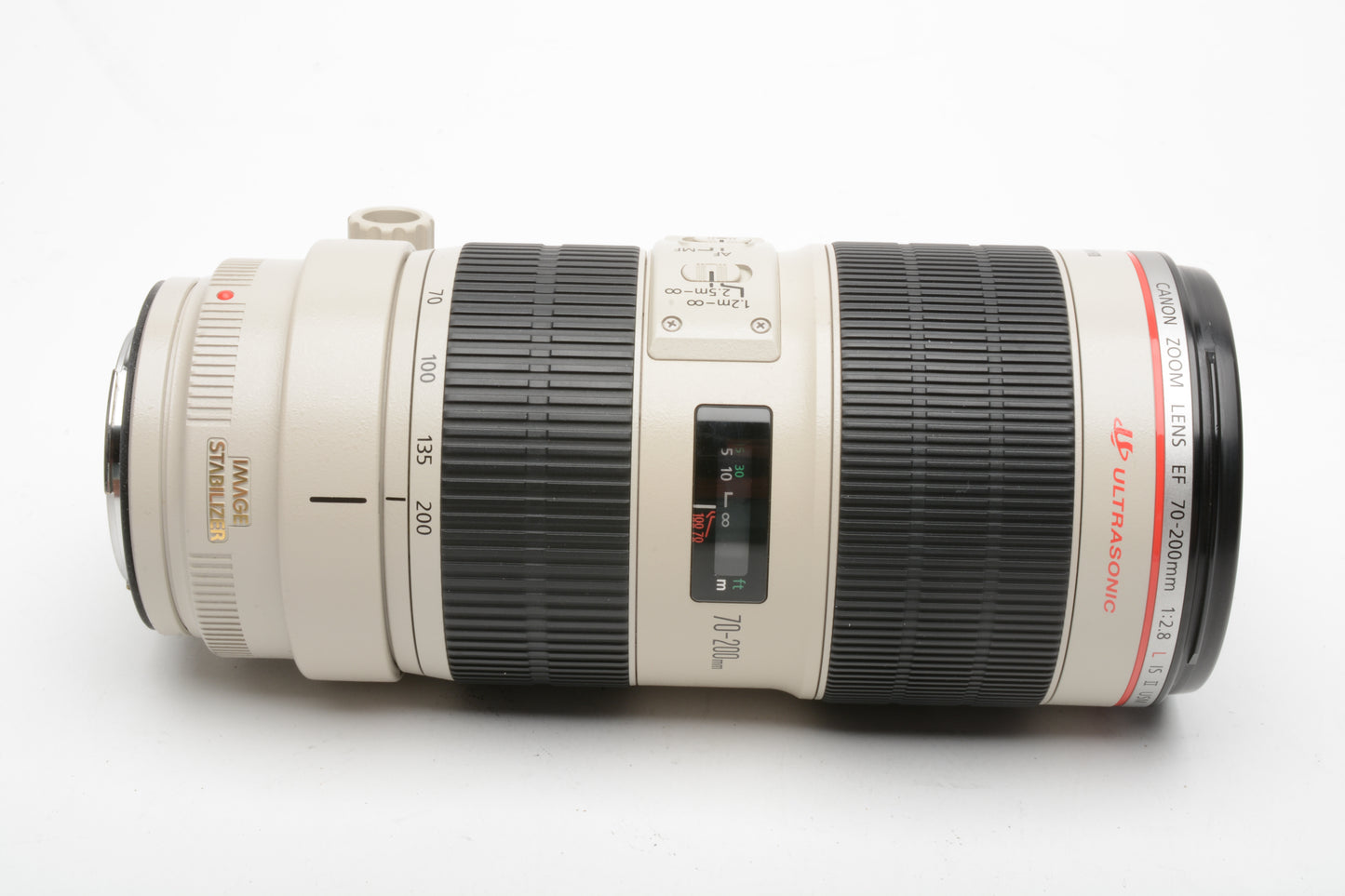 Canon EF 70-200mm f2.8 IS USM II Telephoto zoom lens, caps, hood, case, collar, clean!