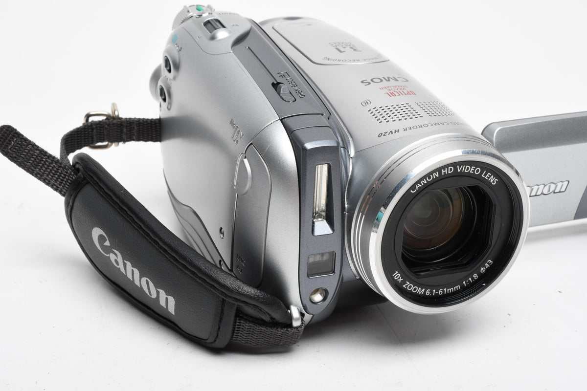 Canon HV20 Mini DV Camcorder, 2batts, AC/Charger, remote, Tested, Great!