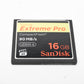 Sandisk Extreme Pro 16GB 90 MB/s CF Card, Jewel Case, Formatted