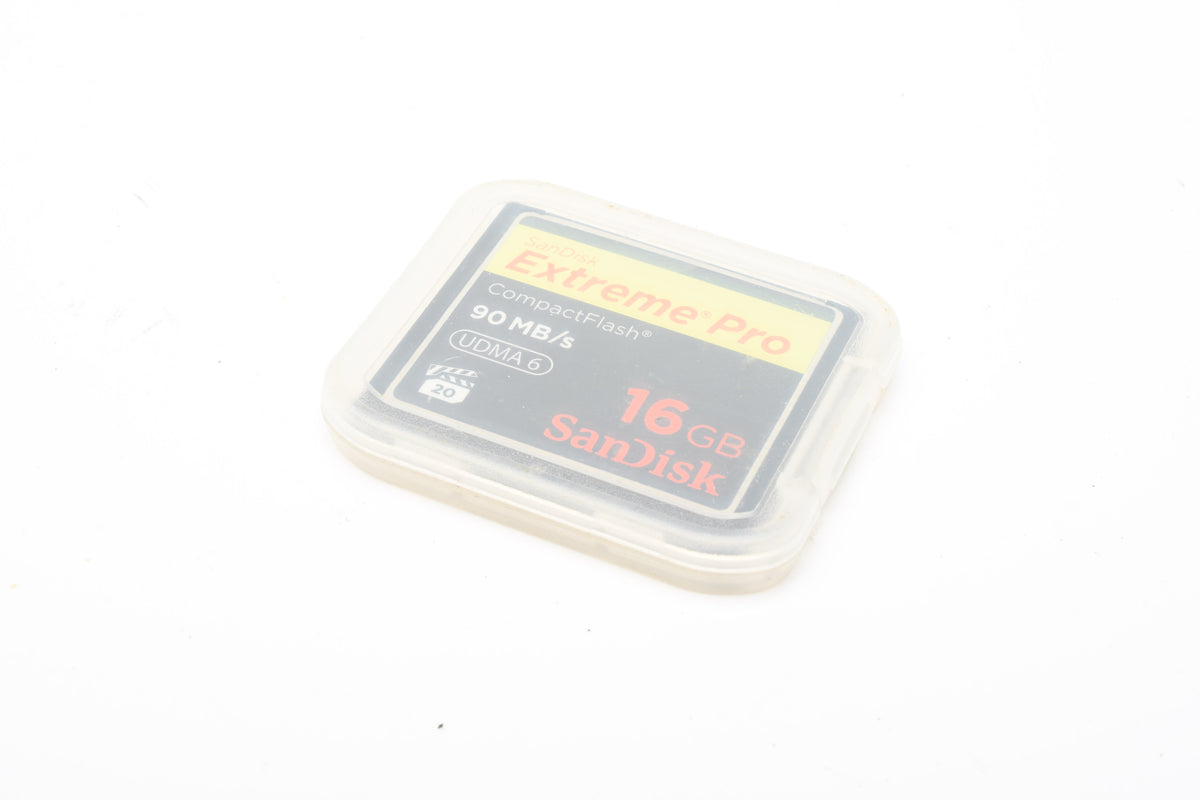 Sandisk Extreme Pro 16GB 90 MB/s CF Card, Jewel Case, Formatted