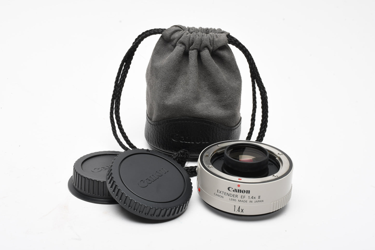 Canon EF 1.4X II Extender, Caps, Pouch, Mint- Barely used