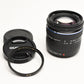 Olympus 14-42mm f3.5-5.6 ED Zuiko Digital zoom 4/3 Mount, B+W UV, Caps
