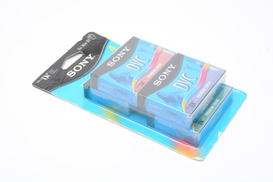 New 4X Sony DVC60 MINI DV Digital Video Cassettes (4X DV LP90) Premium Color
