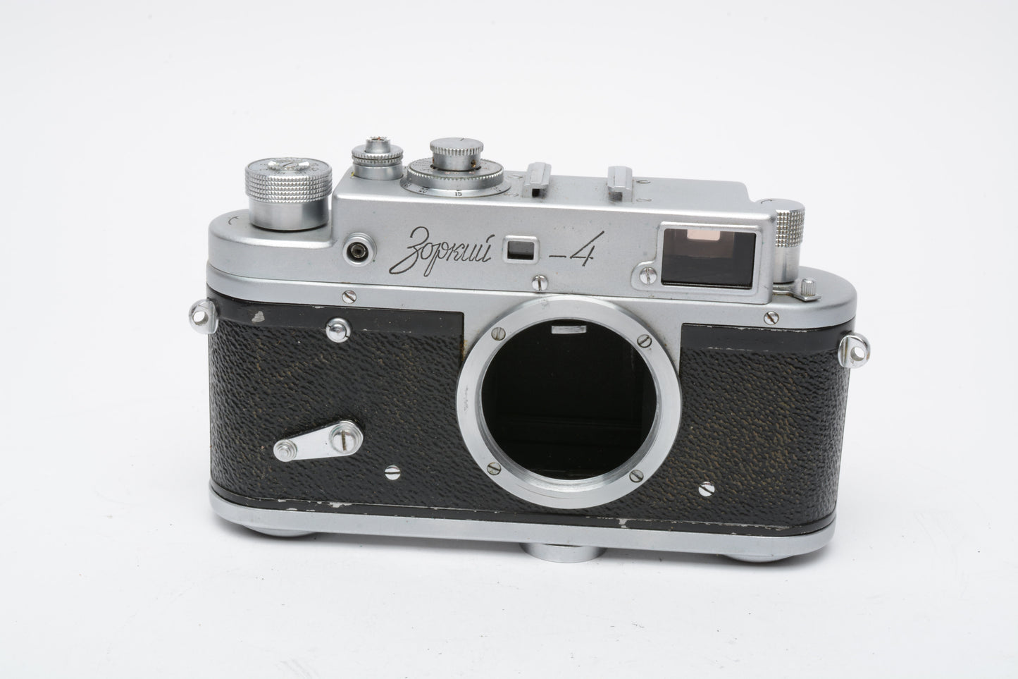 Zorki-4 35mm Rangefinder Camera body only w/Case, Works!  Clean condition, Vintage