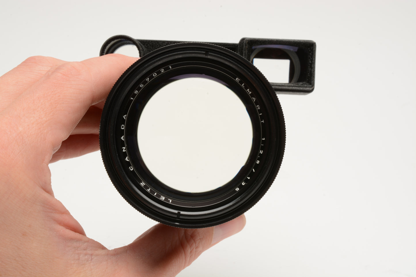 Leica Elmarit-R 135mm F2.8 Canada lens w/Goggles and caps, Nice!