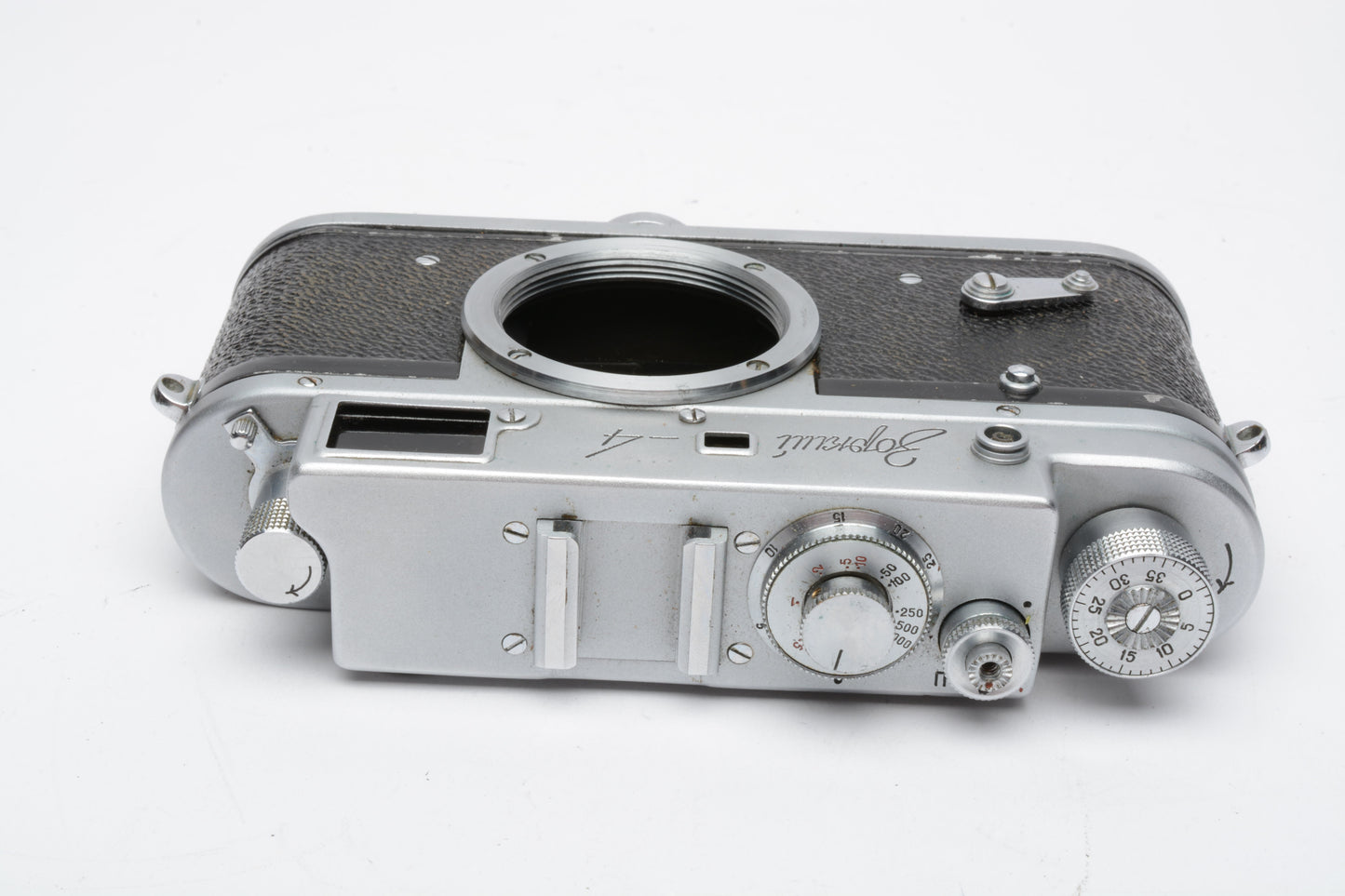 Zorki-4 35mm Rangefinder Camera body only w/Case, Works!  Clean condition, Vintage