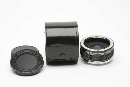 Owen 2X Teleconverter for Olympus OM mount, caps + case