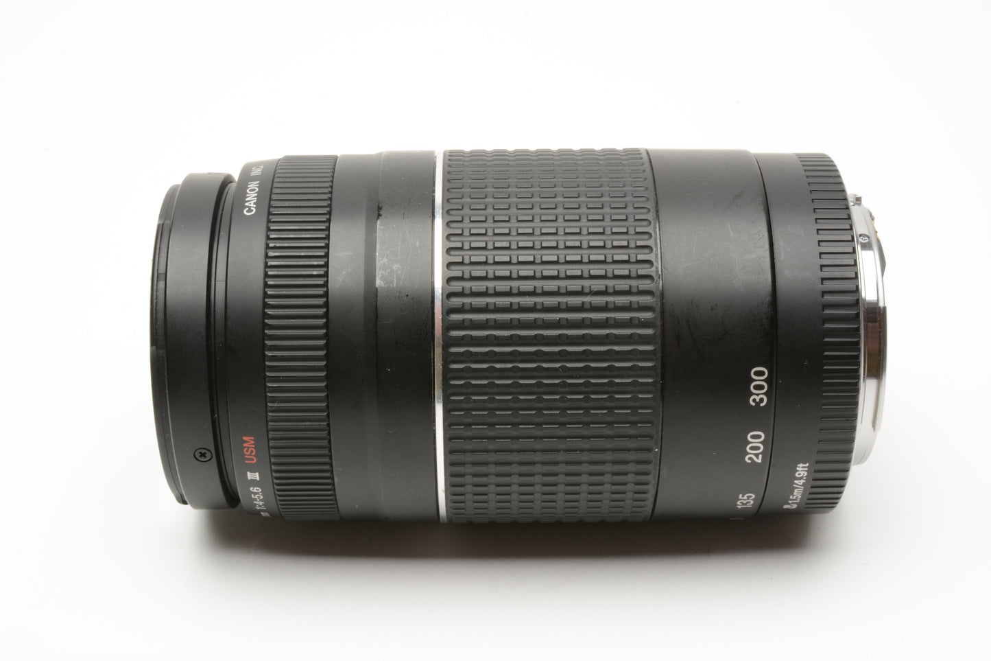 Canon EF 75-300mm f4-5.6 III USM Telephoto zoom lens, caps, CPL, Great!