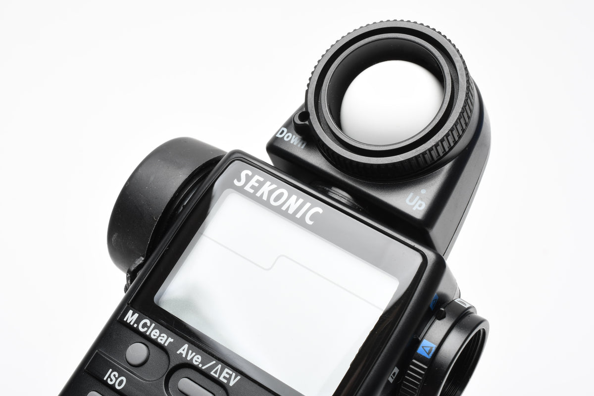 Sekonic L-508 zoom master digital light meter (Spot, flash, Incident), Mint-, Case