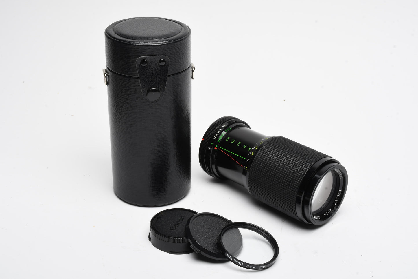 Bullet 80-200mm f4.5 w/Case+UV, Good!, Canon FD Mount