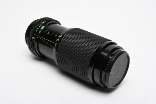Bullet 80-200mm f4.5 w/Case+UV, Good!, Canon FD Mount