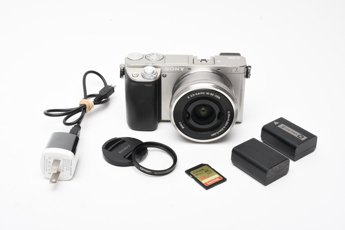 Sony A6000 Mirrorless w/16-50mm zoom, 2X batts+charger, Only 2859 Acts!