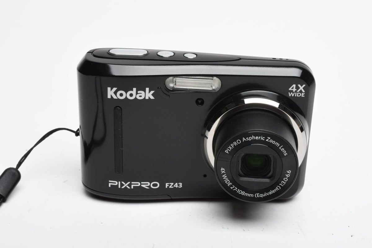 Kodak FZPro FZ43 16MP Digital Point&Shoot camera (Black), Strap, Great!