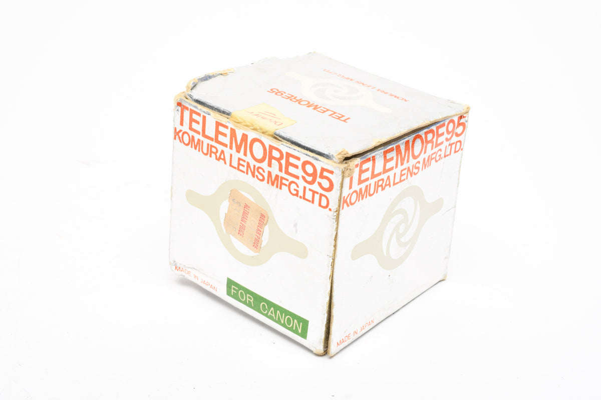 Komura Telemore95 2X teleconverter for Canon FD, Mint-, Case+Box