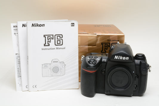 Nikon F6 35mm SLR Boxed, Very clean, tested, Boxed, Mint-