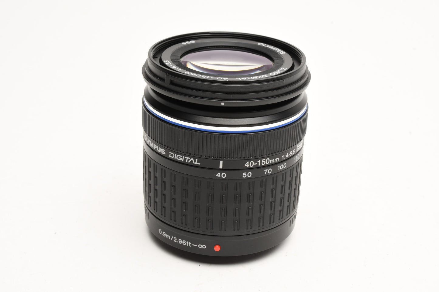 Olympus 40-150mm f4-5.6 ED Zuiko Digital 4/3 Mount, B+W UV, Pouch, Hood, Caps