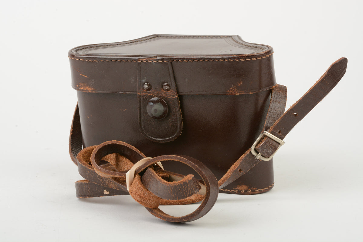 Korelle B eveready fitted case, Brown leather, clean, w/strap, Rare find