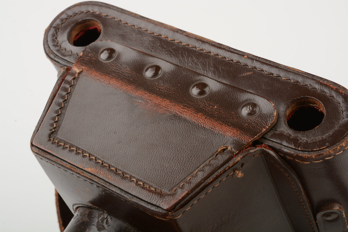 Korelle B eveready fitted case, Brown leather, clean, w/strap, Rare find