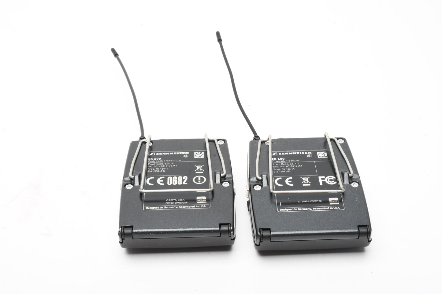 Sennheiser EK100 + SK100 G2 Body Pack Transmitter Receiver, mic, case, Great