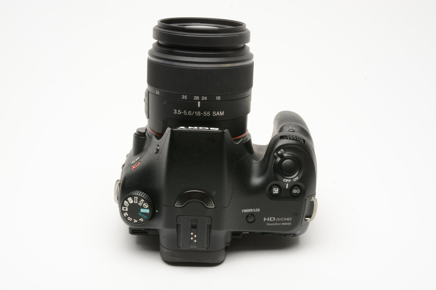 Sony A65 SLT-A65V w/18-55mm zoom, 2batts, charger, UV, Only 8227 Acts!