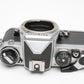 Nikon FE chrome 35mm SLR body, new seals, very clean, nice!