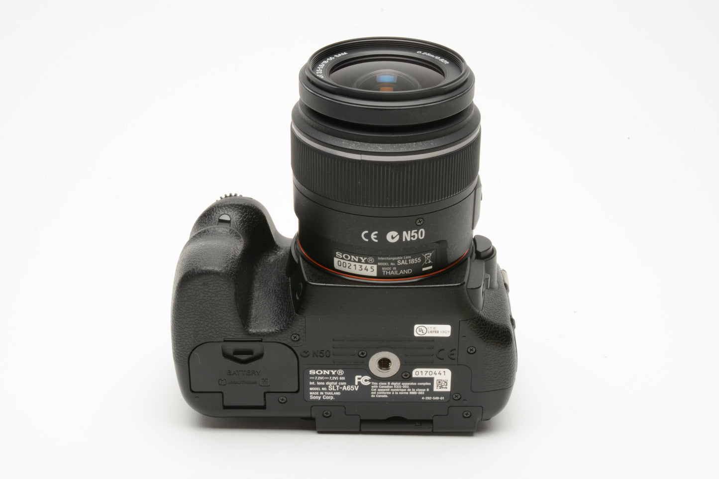 Sony A65 SLT-A65V w/18-55mm zoom, 2batts, charger, UV, Only 8227 Acts!