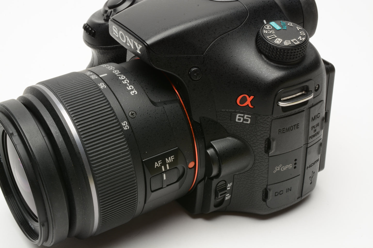 Sony A65 SLT-A65V w/18-55mm zoom, 2batts, charger, UV, Only 8227 Acts!